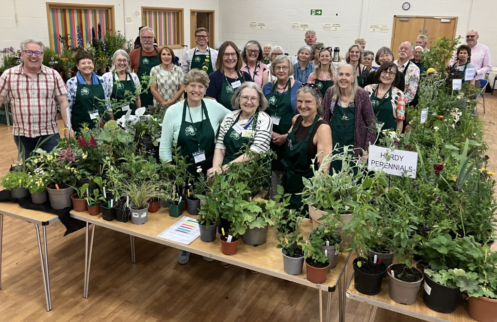 Image of members of the HPS Worcestershire Group just before the start of the Annual Plant Sale